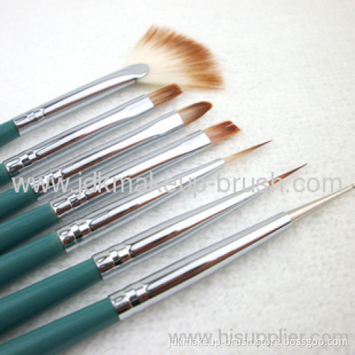 Wooden Handle 7pcs Nylon Hair Nail Brush Set
